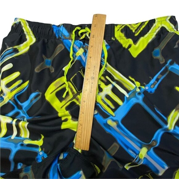 NIKE Men Boardshorts Swim Trunks Black Blue Green M 48-27 - Picture 4 of 7